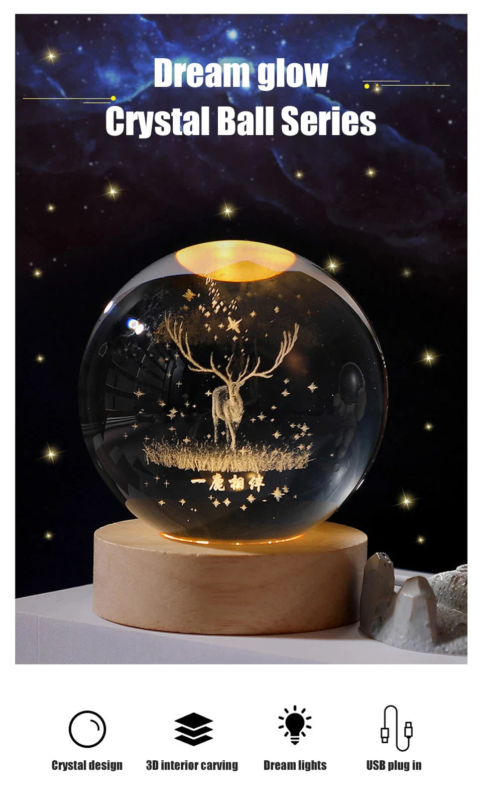 Crystal Ball Globe Night Light - Lolyta