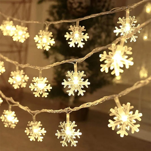 Snowflake String Garland Fairy Christmas Lamps - Lolyta